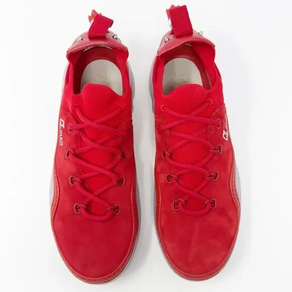 Christian Louboutin Arpoador Suede Mesh Mens Flat Sneakers Shoes Size 43 - Picture 3 of 13